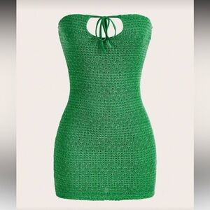 Elegant Green Knit Dress